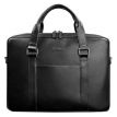 Кожаная сумка для ноутбука и документов (черная)