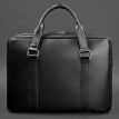 Кожаная сумка для ноутбука и документов (черная)