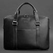 Кожаная сумка для ноутбука и документов (черная)