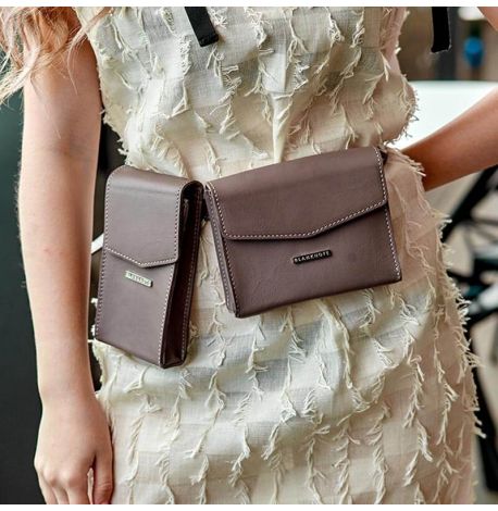 Женские поясные-кроссбоди сумки Mini (темно-бежевый)