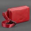 Шкіряна поясна сумка-бананка Dropbag (червона)