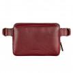 Поясна сумка-бананка Dropbag шкіряна (бордова) шкіра krast