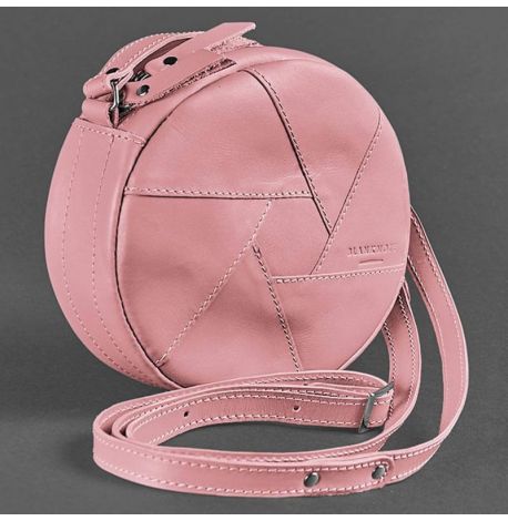 Женская кожаная сумка "Бон-бон" (розовая)