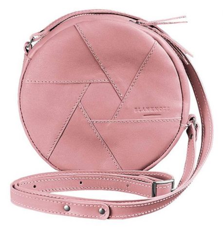 Женская кожаная сумка "Бон-бон" (розовая)