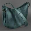 Сумка кожаная женская "Круассан" (зеленая)