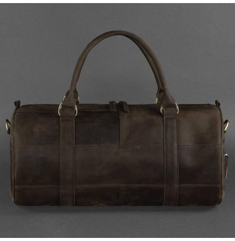Кожаная дорожная сумка Harper (темно-коричневая) кожа Crazy Horse