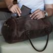 Кожаная дорожная сумка Harper (темно-коричневая) кожа Crazy Horse