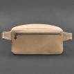 Шкіряна поясна сумка-бананка Spirit (світло-бежева)