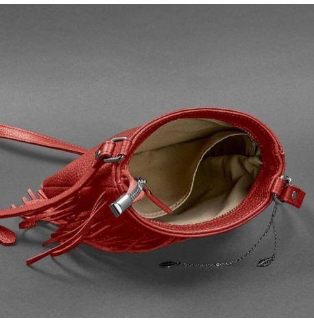 Женская кожаная сумка мини-кроссбоди Fleco (красная)