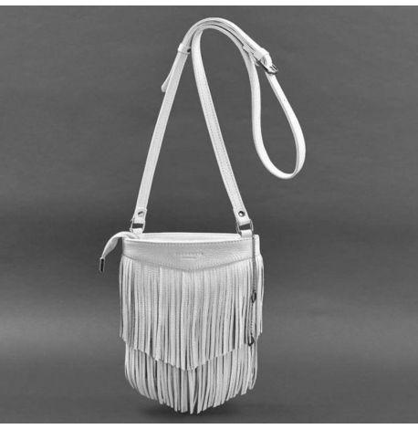 Жіноча шкіряна сумка міні-кроссбоді Fleco (біла)