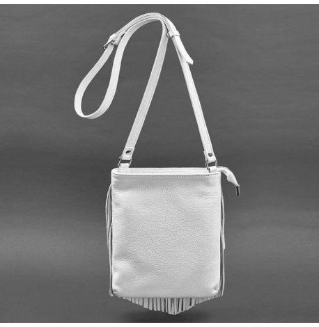 Жіноча шкіряна сумка міні-кроссбоді Fleco (біла)
