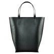 Женская сумка-шоппер из кожи DD (черная)