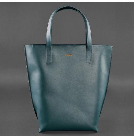 Жіноча сумка-шопер зі шкіри DD (зелена)