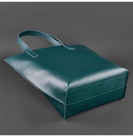 Жіноча сумка-шопер зі шкіри DD (зелена)