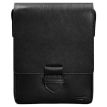 Мужская кожаная сумка-мессенджер Esquire (черная)