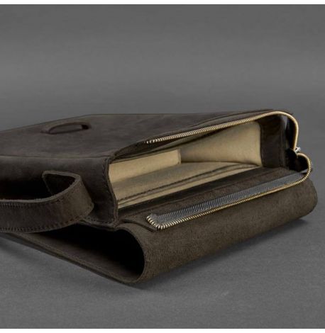 Мужская кожаная сумка-мессенджер Esquire (темно-коричневая)