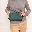 Поясна сумка-бананка Dropbag Maxi шкіряна (зелена) шкіра Krast