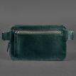 Поясна сумка-бананка Dropbag Maxi шкіряна (зелена) шкіра Krast