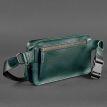 Поясна сумка-бананка Dropbag Maxi шкіряна (зелена) шкіра Krast