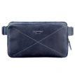 Поясна сумка-бананка Dropbag Maxi шкіряна (темно-синя) шкіра Crazy Horse