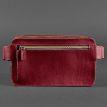 Поясная сумка-бананка Dropbag Maxi кожаная (бордовая) кожа Krast