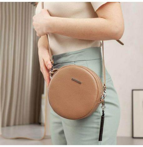 Женская кожаная сумка Tablet (бежевая)