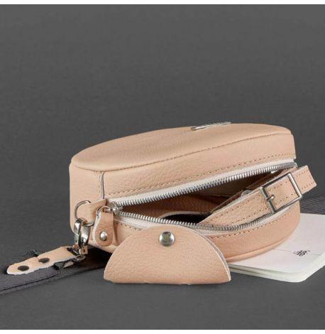 Женская кожаная сумка Tablet (бежевая)