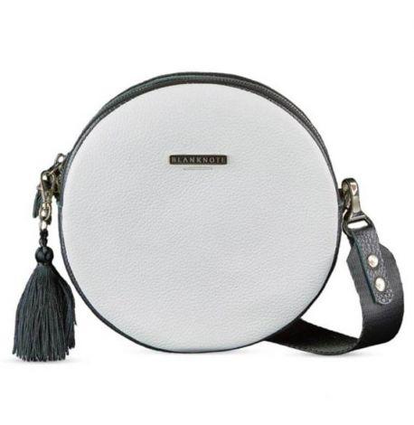 Женская кожаная сумка Tablet (черно-белая)