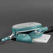 Жіноча фетрова сумка зі шкіряними вставками Tablet (сіра-бірюзова)