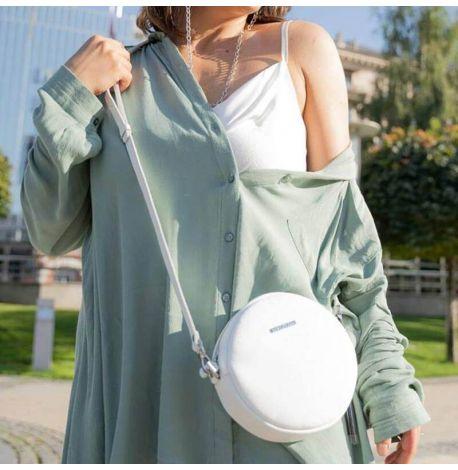 Женская кожаная сумка Tablet (белая)