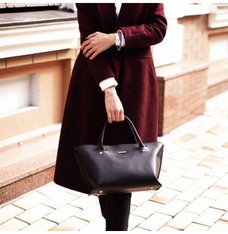 Сумка кожаная женская Midi (черная)