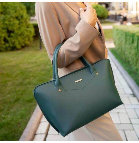 Сумка кожаная женская Midi (зеленая)