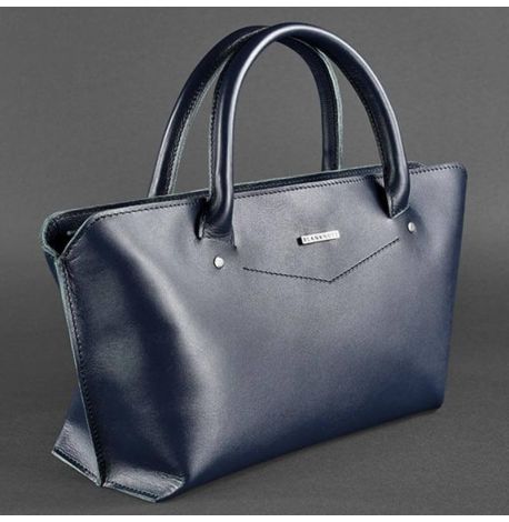 Сумка кожаная женская Midi (темно-синий)