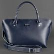 Сумка кожаная женская Midi (темно-синий)