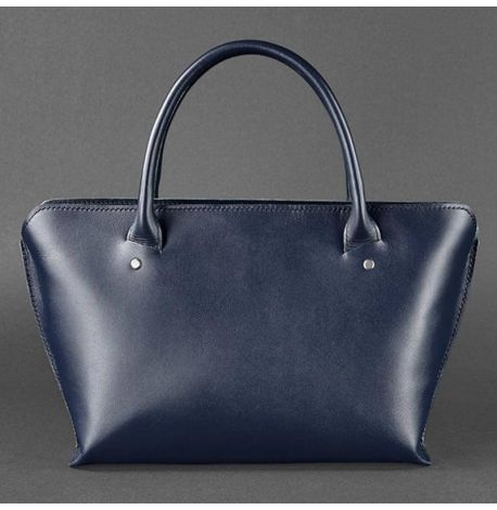 Сумка кожаная женская Midi (темно-синий)
