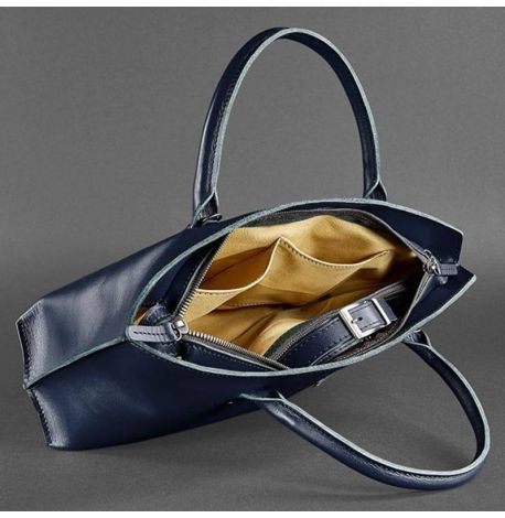 Сумка кожаная женская Midi (темно-синий)