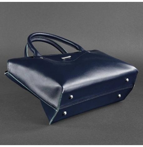 Сумка кожаная женская Midi (темно-синий)