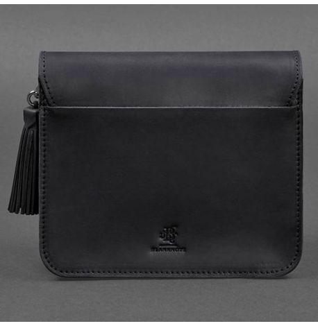 Женская кожаная сумка "Лилу" (черная) кожа Crazy horse