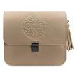 Женская кожаная сумка «Лилу» (бежевая)
