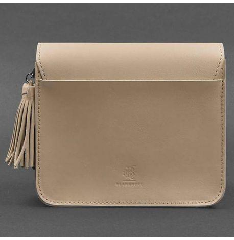 Женская кожаная сумка «Лилу» (бежевая)