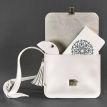Женская кожаная сумка «Лилу» (белая) кожа krast