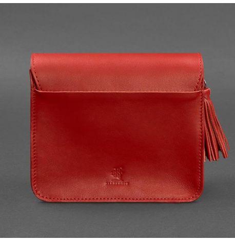 Женская кожаная сумка «Лилу» (красная) кожа krast