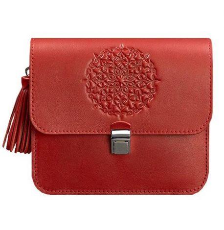 Женская кожаная сумка «Лилу» (красная) кожа krast