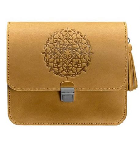 Женская кожаная сумка «Лилу» (желтая)