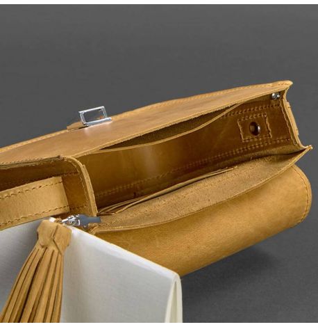 Женская кожаная сумка «Лилу» (желтая)