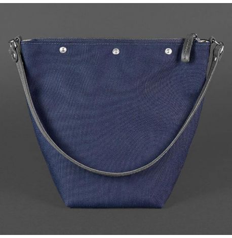 Женская кожаная плетеная сумка «Пазл М» (черная) кожа Crazy Horse