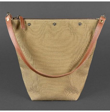 Жіноча шкіряна сумка «Пазл М» (світло-коричнева)