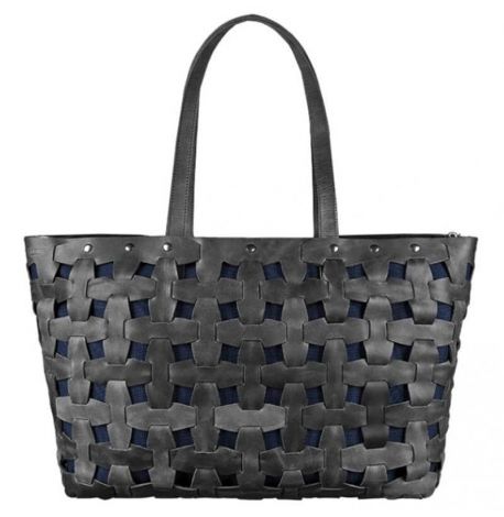 Жіноча шкіряна сумка «Пазл XL» (чорна) шкіра Crazy Horse