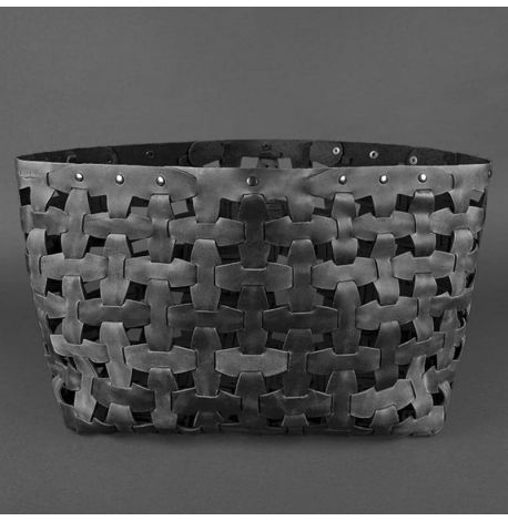 Жіноча шкіряна сумка «Пазл XL» (чорна) шкіра Crazy Horse