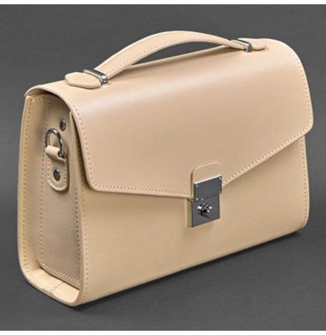 Женская кожаная сумка-кроссбоди Lola (бежевая)